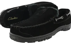 Clarks Men Warm Cozy Easy On Slip On Moccasin Slippers Warren