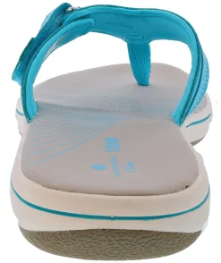Clarks Women Sandals Lightweight Flip Flops Breeze Sea