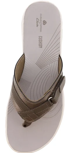 Clarks Women Sandals Lightweight Flip Flops Breeze Sea