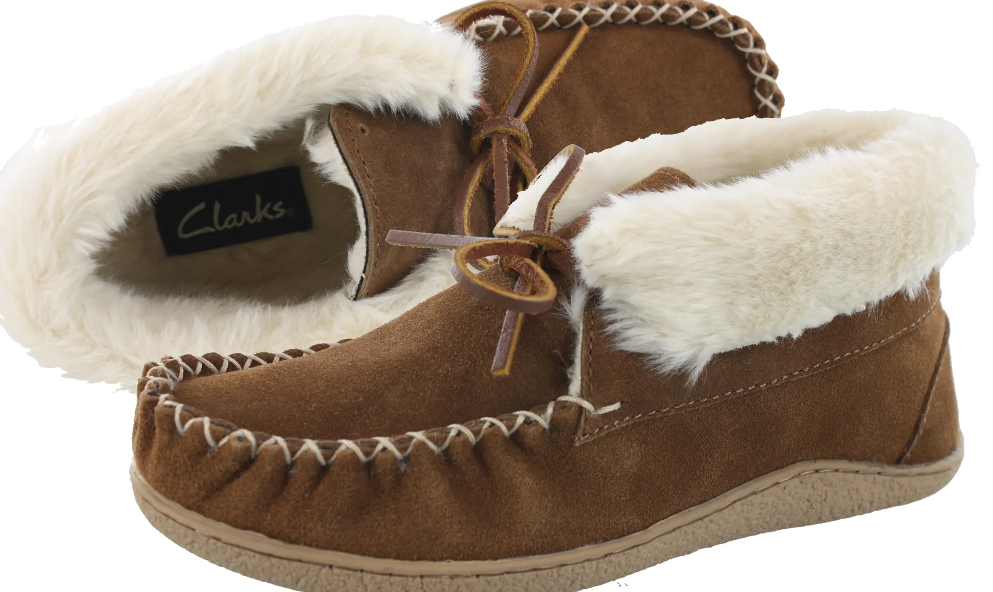 Clarks Women Warm Cozy Easy On Slip On Booties Slippers