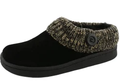 Clarks Women's Knitted Collar Clog Winter Slippers Angelina