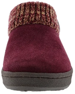 Clarks Women's Knitted Collar Clog Winter Slippers Angelina
