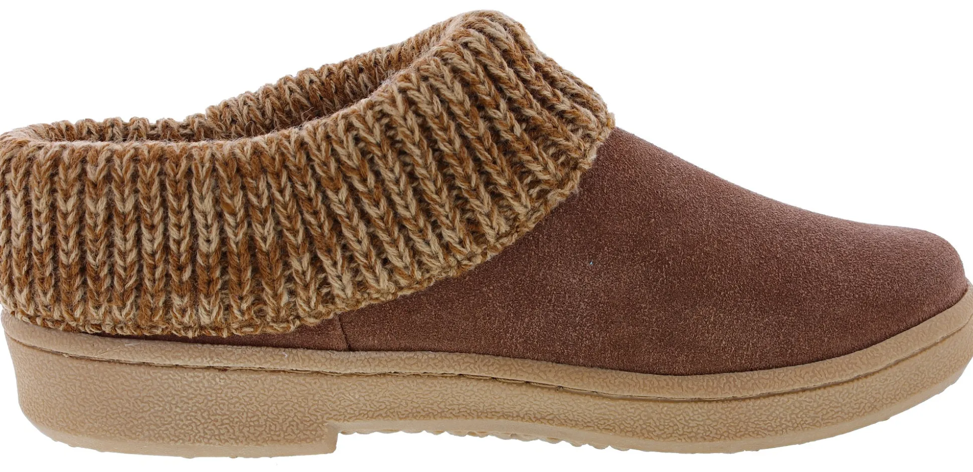 Clarks Women's Knitted Collar Clog Winter Slippers Angelina