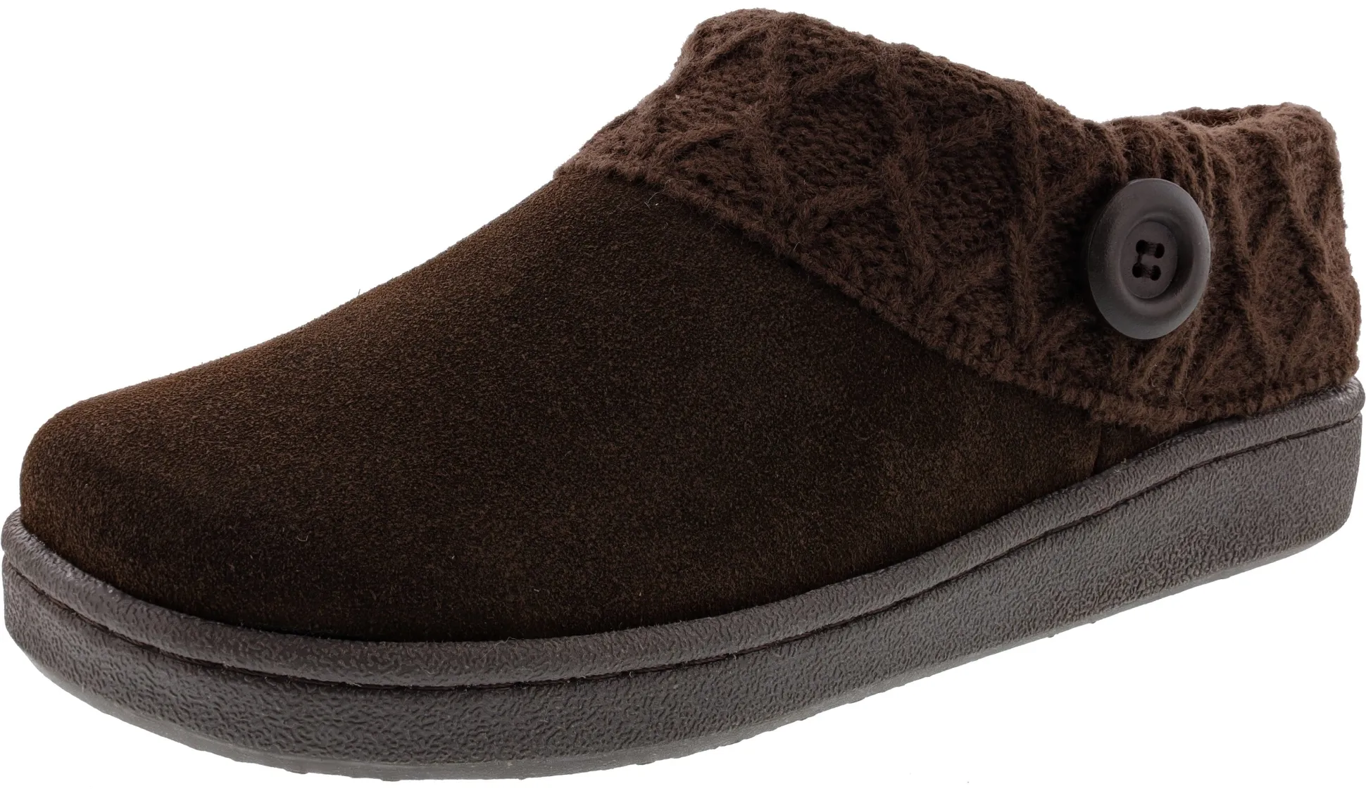 Clarks Women's Knitted Collar Clog Winter Slippers Angelina