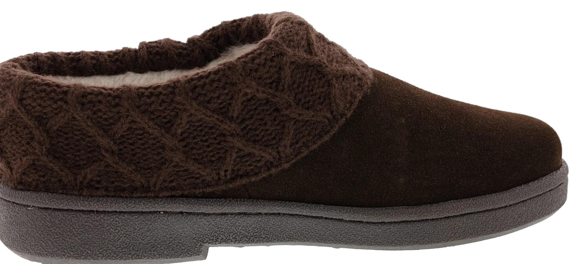 Clarks Women's Knitted Collar Clog Winter Slippers Angelina