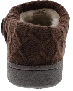 Clarks Women's Knitted Collar Clog Winter Slippers Angelina