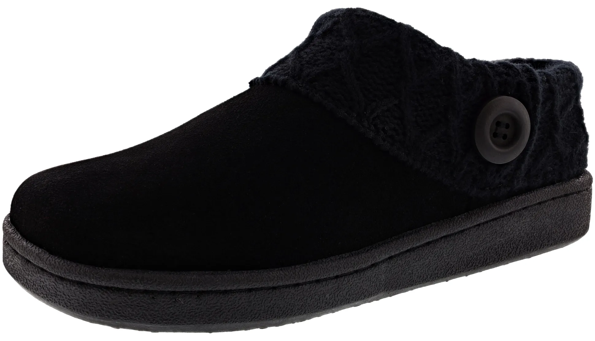 Clarks Women's Knitted Collar Clog Winter Slippers Angelina
