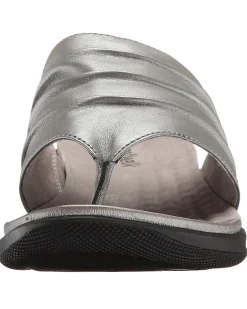 Softwalk Womens Summer Leather Sandals Thick Sole Wedge Slides